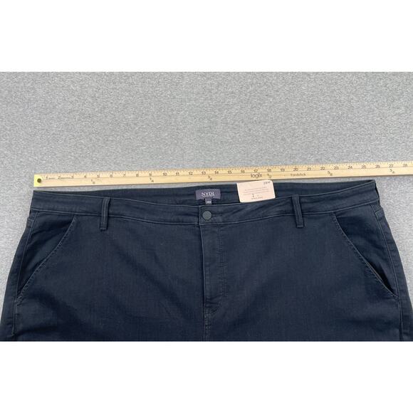NYDJ Jeans Plus Size 28W Black Relaxed Tapered Lightweight Stretch Denim - Picture 4 of 16